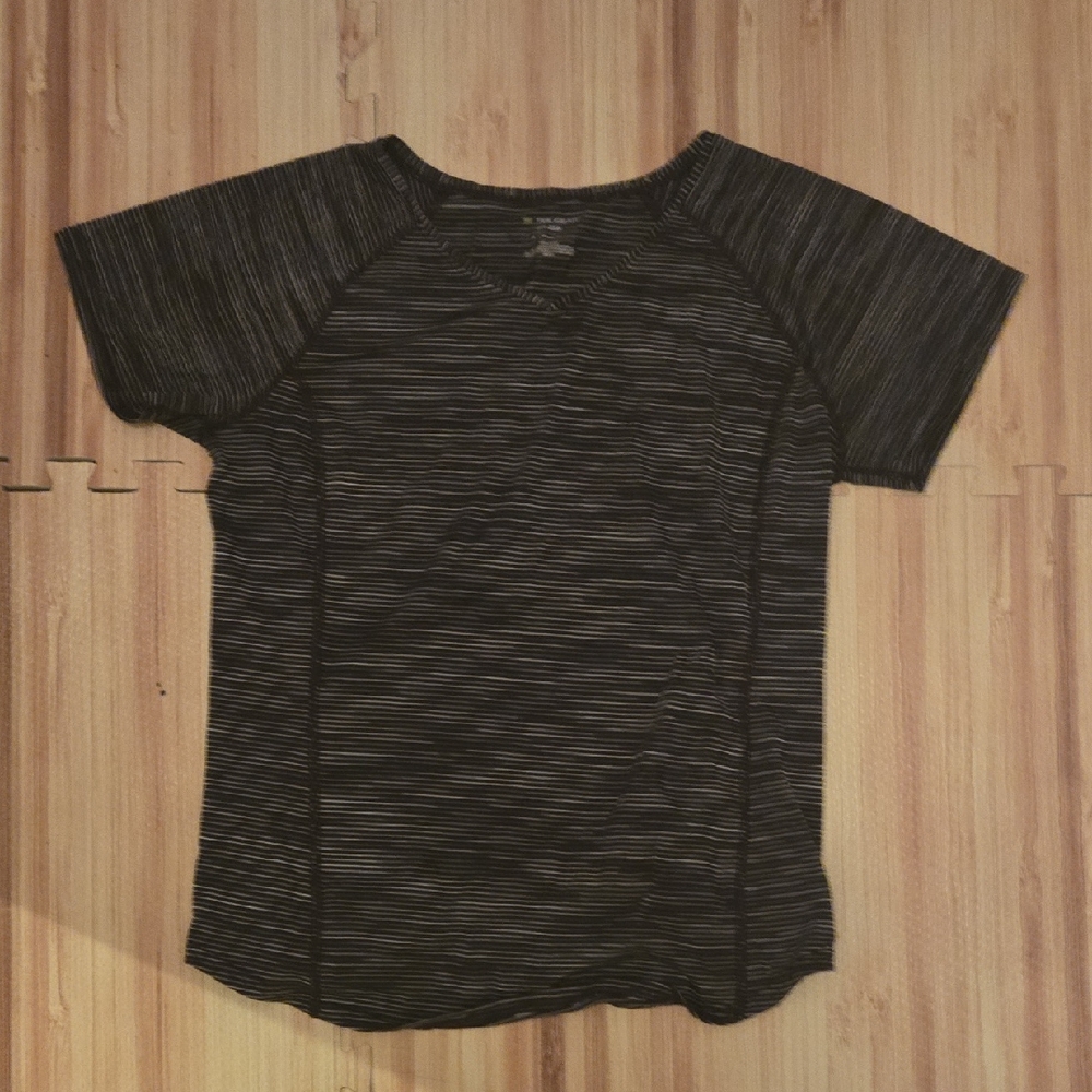 Black and Gray Striped T-Shirt